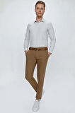 P 1077 Slim Fit Camel Spor Pantolon
