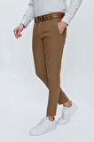 P 1077 Slim Fit Camel Spor Pantolon