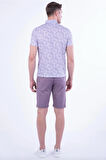 029 Slim Fit Lila Bermuda