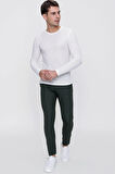 P 1086 Slim Fit Yeşil Spor Pantolon