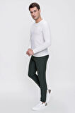 P 1086 Slim Fit Yeşil Spor Pantolon