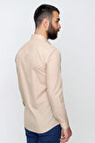 GK 636 Bej Klasik Gömlek