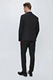 Black 062 Slim Fit Çıkma Saten Yaka Siyah Damatlık Smokin Takım