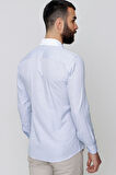 G 1491 Slim Fit Koyu Mavi Spor Gömlek