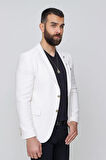 C 611 Slim Fit Ekru Spor Ceket