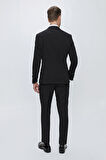 Black 067 Slim Fit Çıkma Saten Yaka Siyah Damatlık Smokin Takım