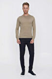 TR 840 Slim Fit Taş Klasik Triko