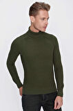 TR 847 Slim Fit Yeşil Klasik Triko