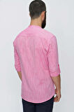 G 1498 Slim Fit Mercan Spor Gömlek