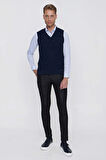 SÜVETER 01 Slim Fit Lacivert Süveter Triko