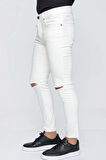 099 Beyaz Jean Pantolon
