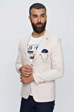 C 620 Slim Fit Bej Spor Ceket