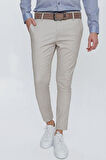 P 1111 Slim Fit Bej Spor Pantolon