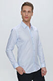 GK 674 Slim Fit Açık Mavi Klasik Gömlek