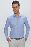 GK 675 Slim Fit Mavi Klasik Gömlek