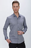 GK 675 Slim Fit Füme Klasik Gömlek