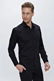 GK 669 Slim Fit Siyah Klasik Gömlek