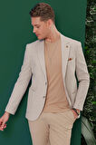 C 638 Slim Fit Bej Spor Ceket