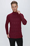 TR 852 Slim Fit Bordo Klasik Triko