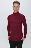 TR 852 Slim Fit Bordo Klasik Triko