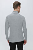 TR 852 Slim Fit Gri Klasik Triko
