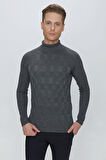 TR 852 Slim Fit Antrasit Klasik Triko