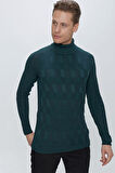 TR 852 Slim Fit Zümrüt Yeşil Klasik Triko