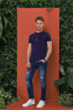 TS 846 Lacivert Spor T-Shirt