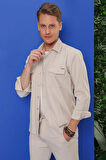 G 1534 Slim Fit Taş Klasik Gömlek