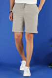 033 Slim Fit Gri Bermuda