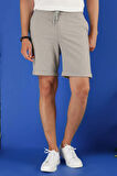 033 Slim Fit Gri Bermuda