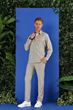 G 1552 Slim Fit Açık Gri Klasik Gömlek