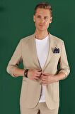 C 641 Slim Fit Bej Spor Ceket