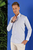 GK 683 Slim Fit Açık Mavi Klasik Gömlek