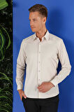 GK 683 Slim Fit Taş Klasik Gömlek
