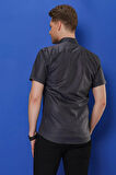 GK 684 Slim Fit Antrasit Klasik Gömlek