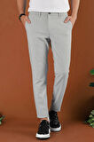 P 1122 Slim Fit Gri Spor Pantolon