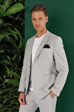 C 643 Slim Fit Gri Spor Ceket