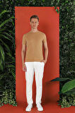 TS 852 Bej Spor T-Shirt