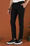 P 1123 Slim Fit Siyah Spor Pantolon