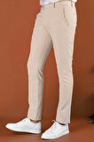 P 1123 Slim Fit Bej Spor Pantolon