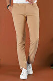 P 1123 Slim Fit Camel Spor Pantolon