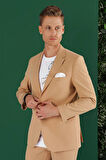 C 645 Slim Fit Camel Spor Ceket