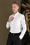GK 700 Slim Fit Beyaz Klasik Gömlek