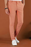 Slim Fit Beli Lastikli Gofre Kumaş Mercan Spor Pantolon P 1126
