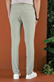 Slim Fit Beli Lastikli Gofre Kumaş Mint Spor Pantolon P 1126