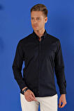 045 Slim Fit Lacivert Altro Gömlek