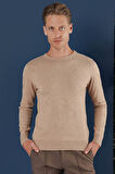 TR 858 Slim Fit Bej Klasik Triko