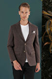 C 653 Slim Fit Kahve Spor Ceket
