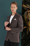 C 653 Slim Fit Kahve Spor Ceket